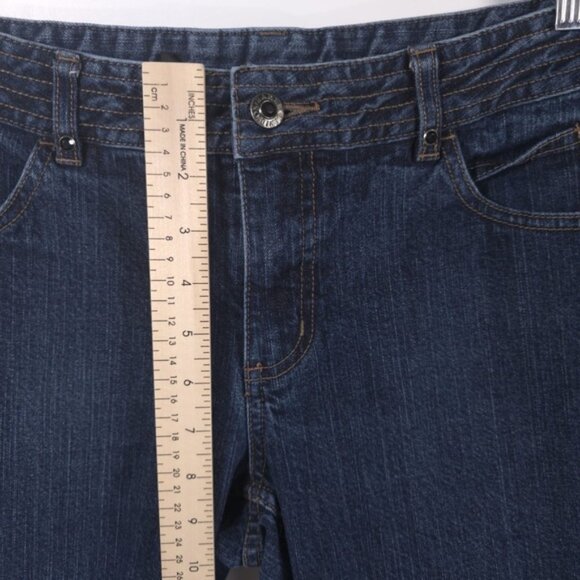 Harley Davidson Semi Flare Straight Mid Rise Jeans Size 8 Long - Picture 5 of 14